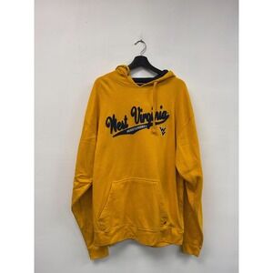 West Virginia Mountaineers Hoodie Pullover Mens XL Gold NCAA Football J America